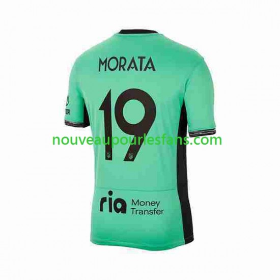 Maillot Atlético Madrid 2 Alvaro Morata 19 Homme Tenue 3ème 2023-2024 Manche Courte