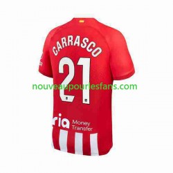 Maillot Atlético Madrid 2 Yannick Carrasco 21 Homme Tenue Domicile 2023-2024 Manche Courte