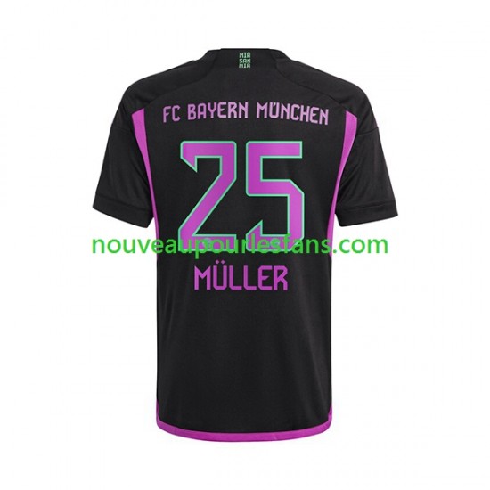 Maillot Bayern Munich Thomas Muller 25 Homme Tenue Extérieur 2023-2024 Manche Courte