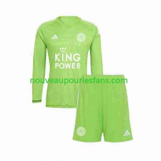 Maillot Leicester City Gardien Enfant Tenue Extérieur 2023-2024 Manche Longue