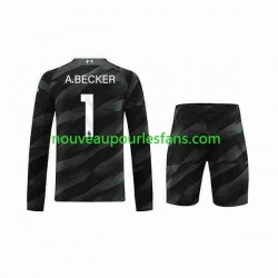 Maillot Liverpool A.Becker 1 Gardien Enfant Tenue Extérieur 2023-2024 Manche Longue