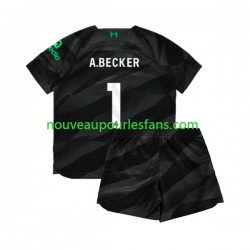 Maillot Liverpool A.Becker 1 Gardien Enfant Tenue Extérieur 2023-2024 Manche Courte
