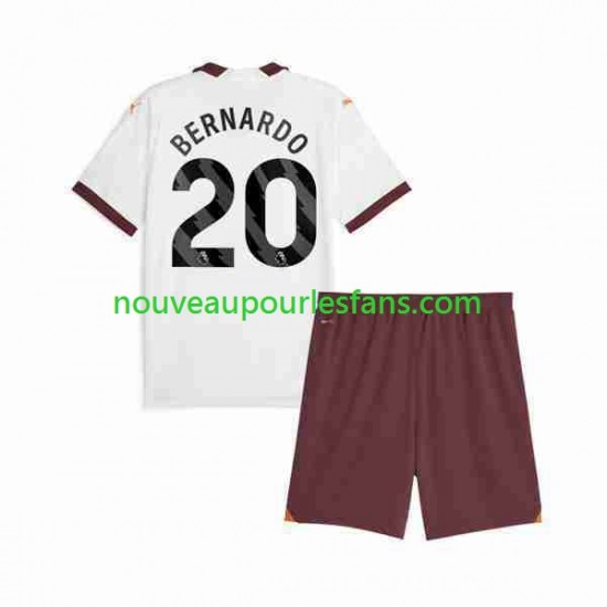 Maillot Manchester City Bernardo Silva 20 Enfant Tenue Extérieur 2023-2024 Manche Courte