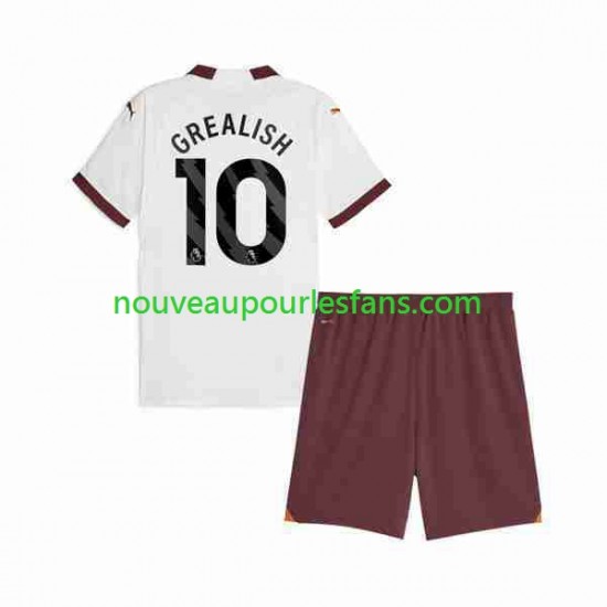 Maillot Manchester City Jack Grealish 10 Enfant Tenue Extérieur 2023-2024 Manche Courte