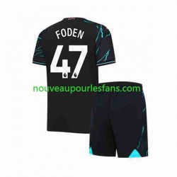 Maillot Manchester City Phil Foden 47 Enfant Tenue 3ème 2023-2024 Manche Courte