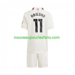 Maillot Manchester United Rasmus Hojlund 11 Enfant Tenue 3ème 2023-2024 Manche Courte