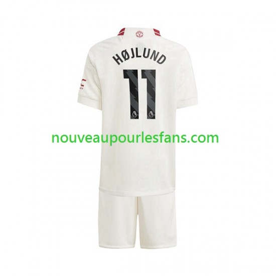 Maillot Manchester United Rasmus Hojlund 11 Enfant Tenue 3ème 2023-2024 Manche Courte