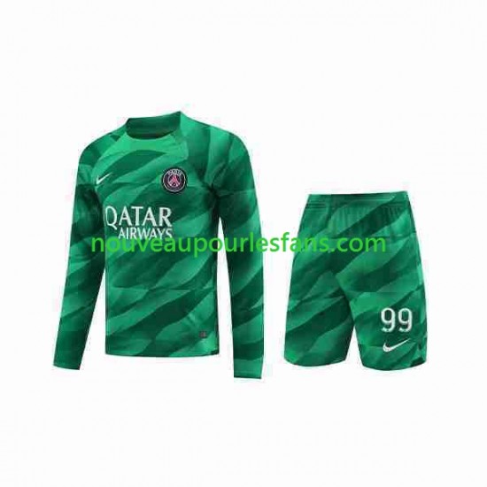 Maillot Paris Saint-Germain Donnarumma 99 Gardien Enfant Tenue Domicile 2023-2024 Manche Longue