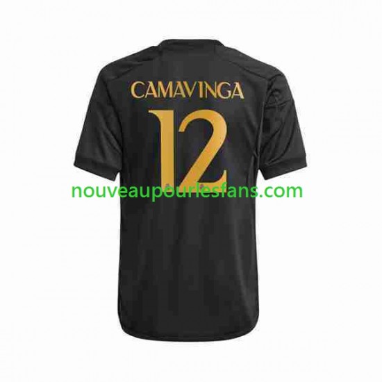 Maillot Real Madrid Eduardo Camavinga 12 Homme Tenue 3ème 2023-2024 Manche Courte