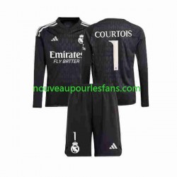 Maillot Real Madrid Thibaut Courtois 1 Gardien Enfant Tenue Extérieur 2023-2024 Manche Longue