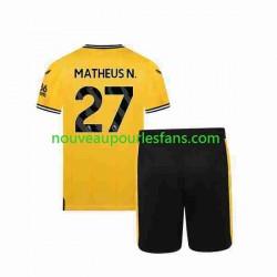 Maillot Wolverhampton Wanderers Matheus Nunes 27 Enfant Tenue Domicile 2023-2024 Manche Courte