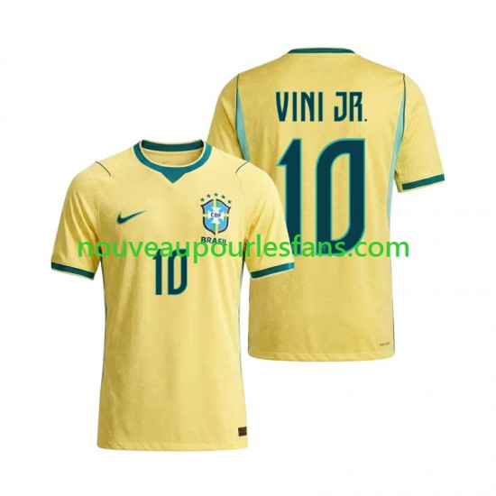 Maillot Brésil Vinicius Junior 10 Homme Tenue Domicile Coupe du Monde 2026 Manche Courte