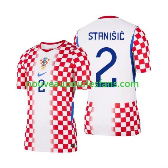 Maillot Croatie Josip Stanisic 2 Homme Tenue Domicile Coupe du Monde 2026 Manche Courte