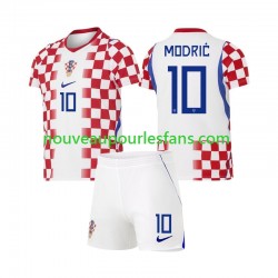 Maillot Croatie Modrić Luka 10 Enfant Tenue Domicile Coupe du Monde 2026 Manche Courte