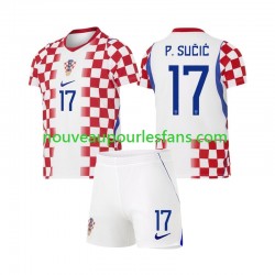 Maillot Croatie Petar Sucic 17 Enfant Tenue Domicile Coupe du Monde 2026 Manche Courte