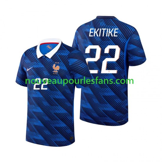 Maillot France Hugo Ekitike 22 Homme Tenue Domicile Coupe du Monde 2026 Manche Courte