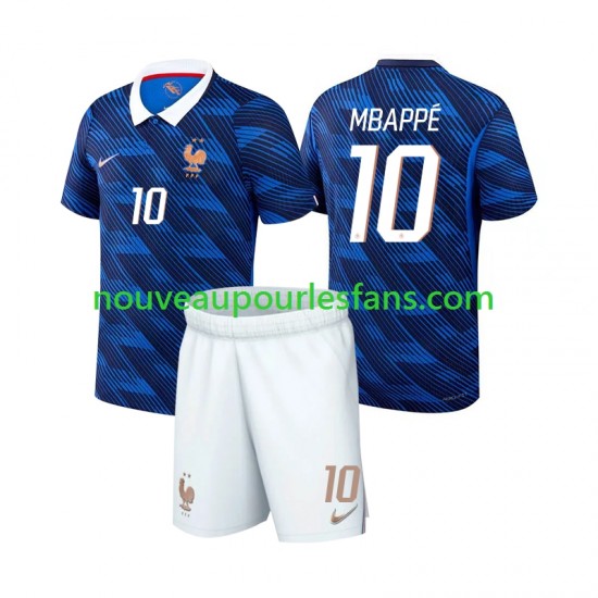 Maillot France Mbappé Kylian 10 Enfant Tenue Domicile Coupe du Monde 2026 Manche Courte