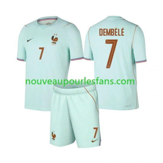 Maillot France Ousmane Dembele 7 Enfant Tenue Extérieur Coupe du Monde 2026 Manche Courte