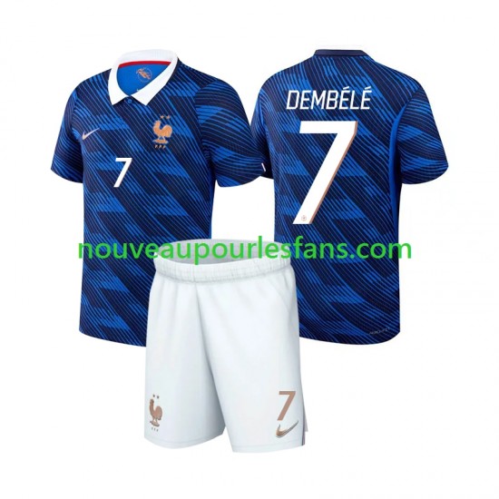 Maillot France Ousmane Dembele 7 Enfant Tenue Domicile Coupe du Monde 2026 Manche Courte