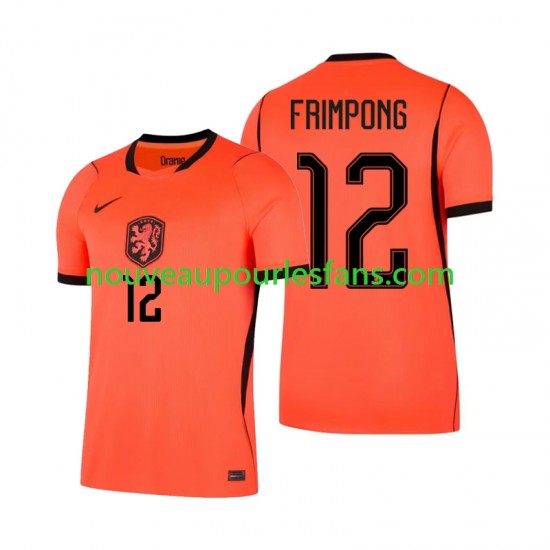 Maillot Pays-Bas Jeremie Frimpong 12 Homme Tenue Domicile Coupe du Monde 2026 Manche Courte