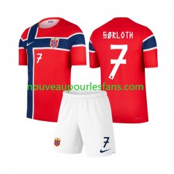 Maillot Norvège Alexander Sorloth 7 Enfant Tenue Domicile Coupe du Monde 2026 Manche Courte