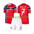 Maillot Norvège Alexander Sorloth 7 Enfant Tenue Domicile Coupe du Monde 2026 Manche Courte