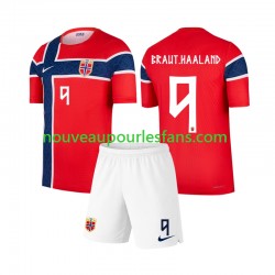 Maillot Norvège Erling Haaland 9 Enfant Tenue Domicile Coupe du Monde 2026 Manche Courte