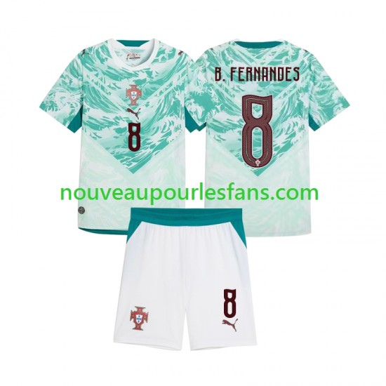 Maillot Portugal Bruno Fernandes 8 Enfant Tenue Extérieur 2026 2027 Manche Courte