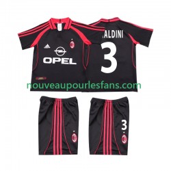 Maillot AC Milan MALDINI 3 2000 2001 Rétro Enfant Tenue 3ème Manche Courte