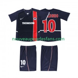 Maillot AC Milan RONALDINHO 10 2003 Rétro Enfant Tenue Domicile 2002 Manche Courte