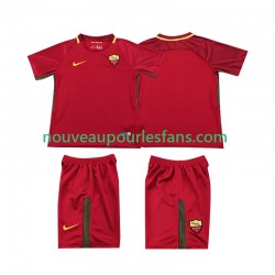 Maillot AS Rome 2017-2018 Rétro Enfant Tenue Domicile Manche Courte