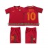 Maillot AS Rome Totti 10 2017-2018 Rétro Enfant Tenue Domicile Manche Courte