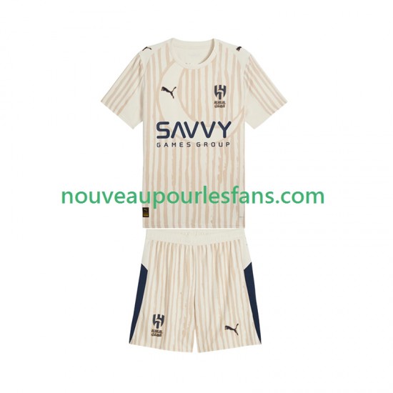 Maillot Al Hilal CWC Enfant Tenue Extérieur 2025-2026 Manche Courte