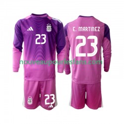 Maillot Argentine Emiliano Martinez 23 Gardien Enfant Tenue Domicile 2025 Manche Longue