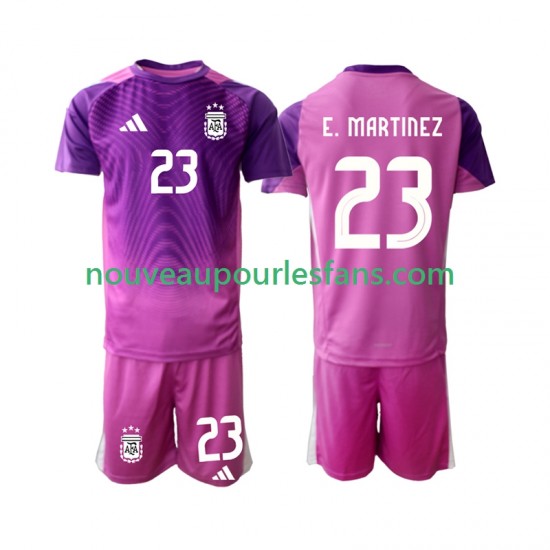 Maillot Argentine Emiliano Martinez 23 Gardien Enfant Tenue Domicile 2025 Manche Courte