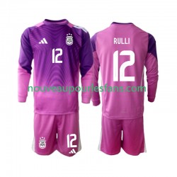 Maillot Argentine Geronimo Rulli 12 Gardien Enfant Tenue Domicile 2025 Manche Longue