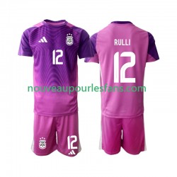 Maillot Argentine Geronimo Rulli 12 Gardien Enfant Tenue Domicile 2025 Manche Courte