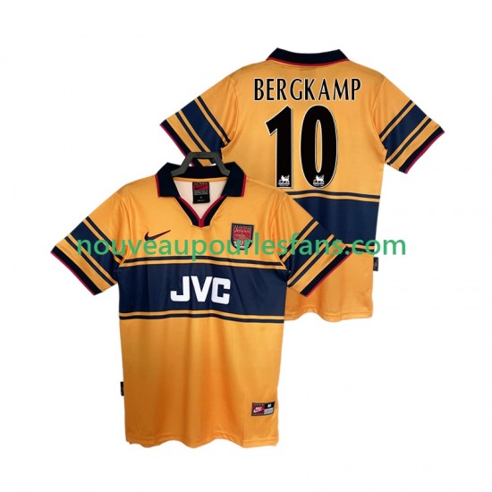 Maillot Arsenal BERGKAMP10 1997 Rétro Homme Tenue Extérieur 1999 Manche Courte
