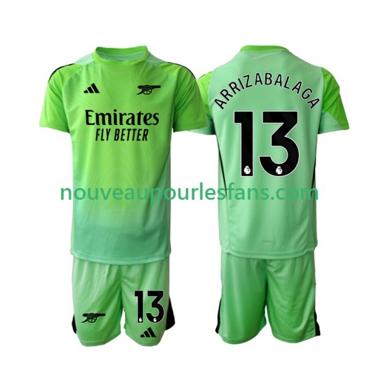 Maillot Arsenal Kepa Arrizabalaga 13 Gardien Enfant Tenue Extérieur 2025-2026 Manche Courte