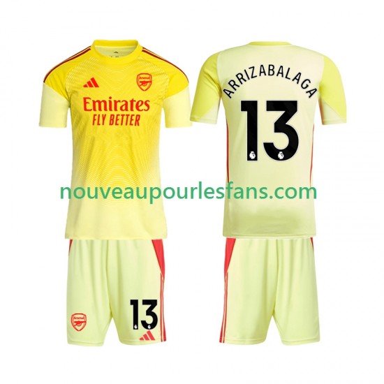 Maillot Arsenal Kepa Arrizabalaga 13 Gardien Enfant Tenue Domicile 2025-2026 Manche Courte