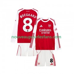 Maillot Arsenal Martin Odegaard 8 Enfant Tenue Domicile 2025-2026 Manche Longue