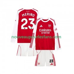 Maillot Arsenal Merino 23 Enfant Tenue Domicile 2025-2026 Manche Longue