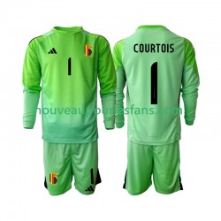Maillot Belgique Thibaut Courtoi 1 Gardien Enfant Tenue Domicile 2025 Manche Longue