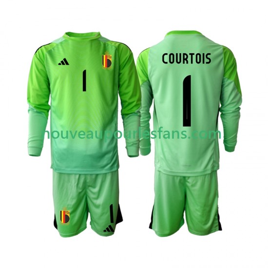 Maillot Belgique Thibaut Courtoi 1 Gardien Enfant Tenue Domicile 2025 Manche Longue