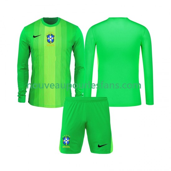 Maillot Brésil Gardien Enfant Tenue Domicile 2026 Manche Longue