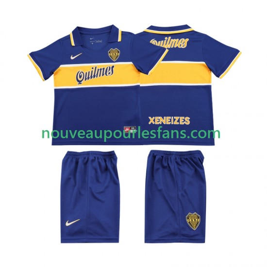 Maillot CA Boca Juniors 1996 1997 Rétro Enfant Tenue Domicile Manche Courte