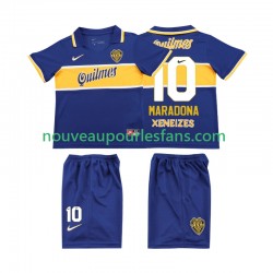 Maillot CA Boca Juniors MARADONA 10 1996 1997 Rétro Enfant Tenue Domicile Manche Courte