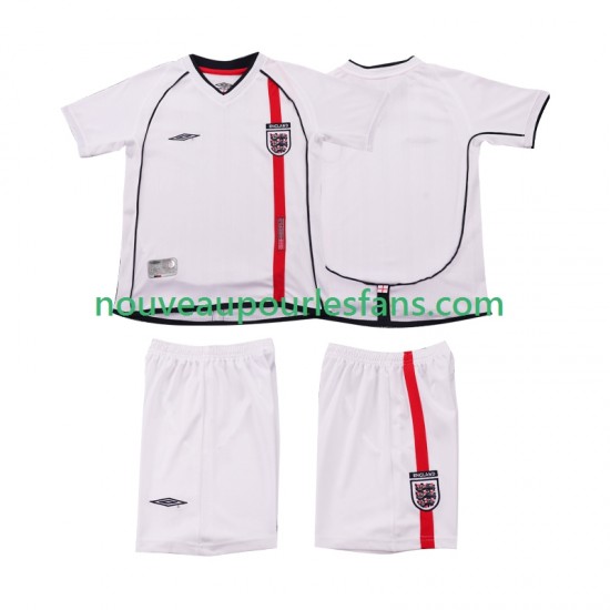 Maillot Angleterre Rétro Enfant Tenue Domicile 2002 Manche Courte