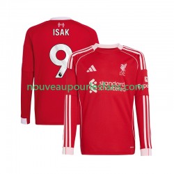Maillot Liverpool ISAK 9 Homme Tenue Domicile 2025-2026 Manche Longue