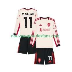 Maillot Liverpool Mohamed Salah 11 Enfant Tenue Extérieur 2025-2026 Manche Longue